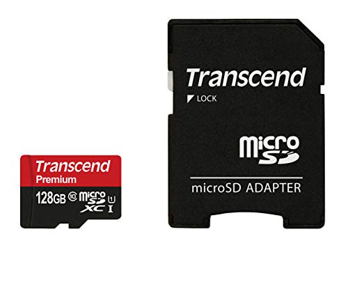 Transcend 128GB MicroSDXC Class10 UHS-1 Memory Card with Adapter 45 MBs TS128GUSDU1並行輸入品