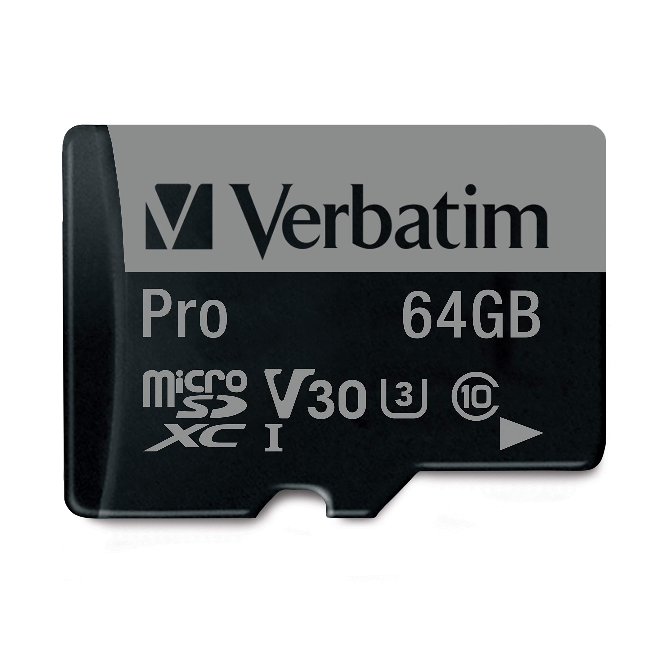 Verbatim 64GB Pro 600X microSDXC Memory Card with Adapter UHS-I V30 U3 Class 10並行輸入品