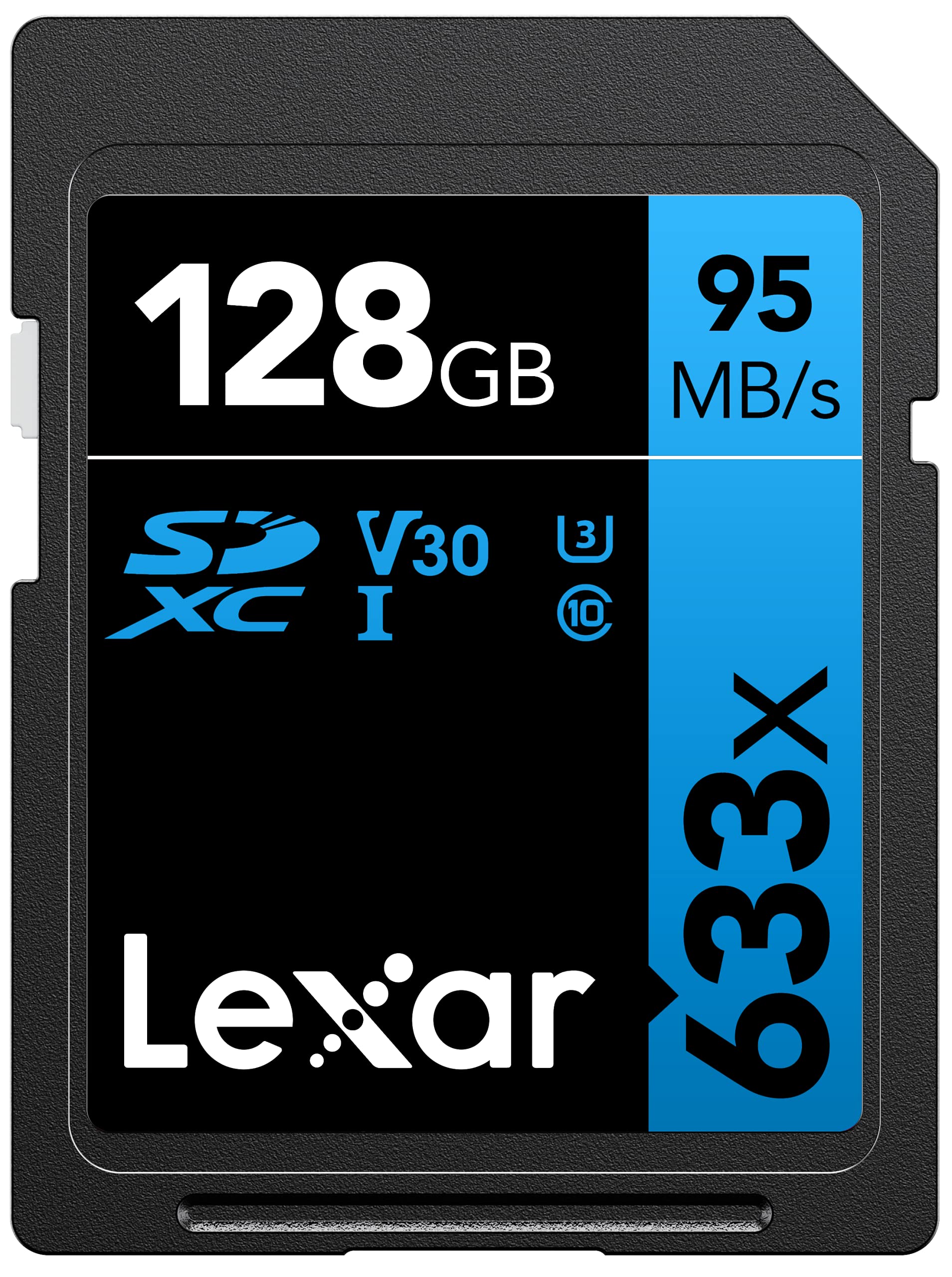 Lexar Professional 633x 128GB SDXC UHS-I Card Up To 95MBs Read for Mid-Range DSLR HD Camcorder 3D Cameras LSD128GCB1NL6