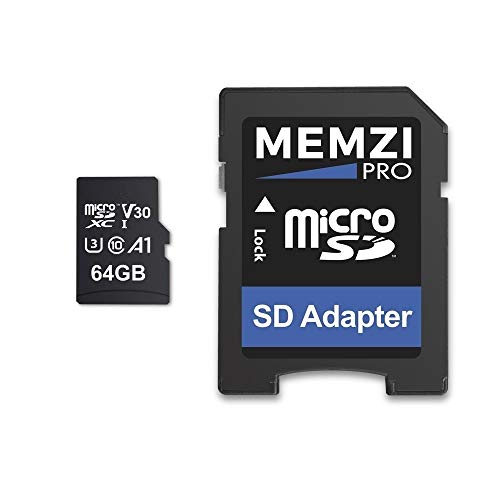 MEMZI PRO 64GB Memory Card Compatible for Apeman Trawo A100 A87 A80 A79 A77 Action Cameras - microSDXC 100MBs Class 10 A