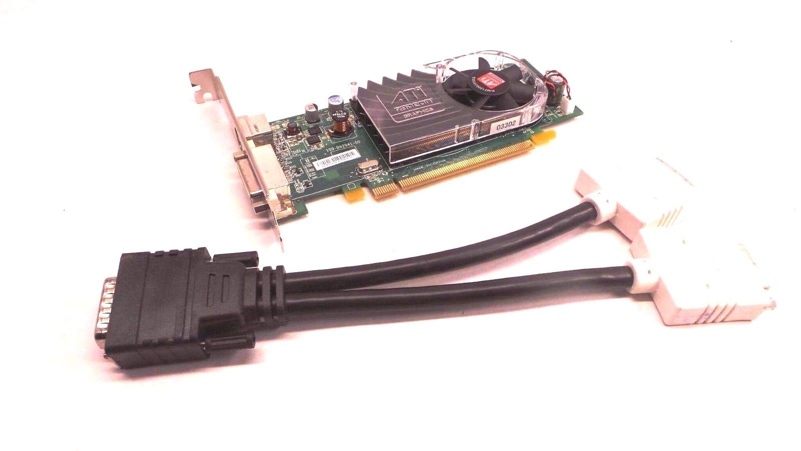 New ATI Radeon HD 3450 256MB PCI-e x16 DMS-59 Full Height Video Card X399D 0X399D with DMS-59 Dual DVI Adapter並行輸入品