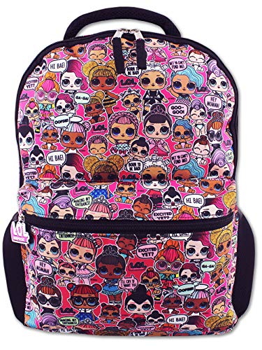 LOL Surprise Dolls Girls 16 School Backpack One Size BlackPink並行輸入品