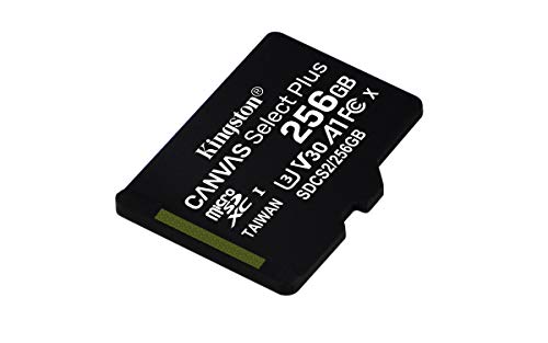 Kingston 256GB microSDHC Canvas Select Plus 100MBs Read A1 Class 10 UHS-I Memory Card wo Adapter SDCS2256GBSP並行輸入