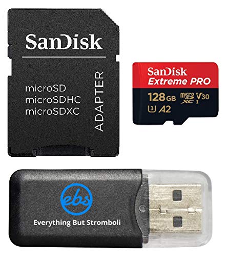 SanDisk 128GB Micro SDXC Memory Card Extreme Pro Works with Insta360 One X Insta360 EVO Action Camera U3 V30 4K A2 SDSQXCY-