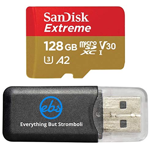 SanDisk Extreme V30 A2 128GB MicroSD Memory Card 4K SDXC Works with DJI Mavic Mini Drone Flycam Bundle with 1 Everything Bu