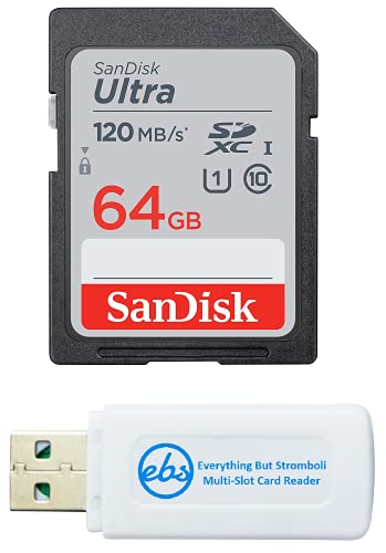 SanDisk 64GB SDXC Ultra Memory Card Works with Panasonic Lumix DC-FZ80 DC-ZS70 DMC-FZ300 DMC-LX10 Digital Camera SDSDUN4-