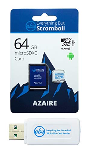 Everything But Stromboli 64GB Azaire Micro Memory Card for Samsung Galaxy Phone Works with A10s A30s A20s A71 A01 A11 Sp