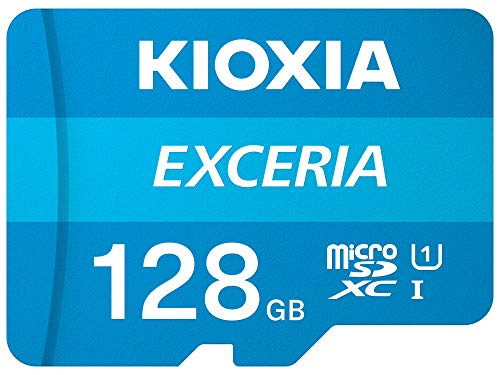 Kioxia 128GB microSD Exceria Flash Memory Card wAdapter U1 R100 C10 Full HD High Read Speed 100MBs LMEX1L128GG2並行輸入
