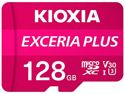 Kioxia 128GB microSD Exceria Plus Flash Memory Card wSD Adapter SDXC UHS-I U3 4K Class10 V30 A1 R100MBs W65MBs LMPL1M128GG