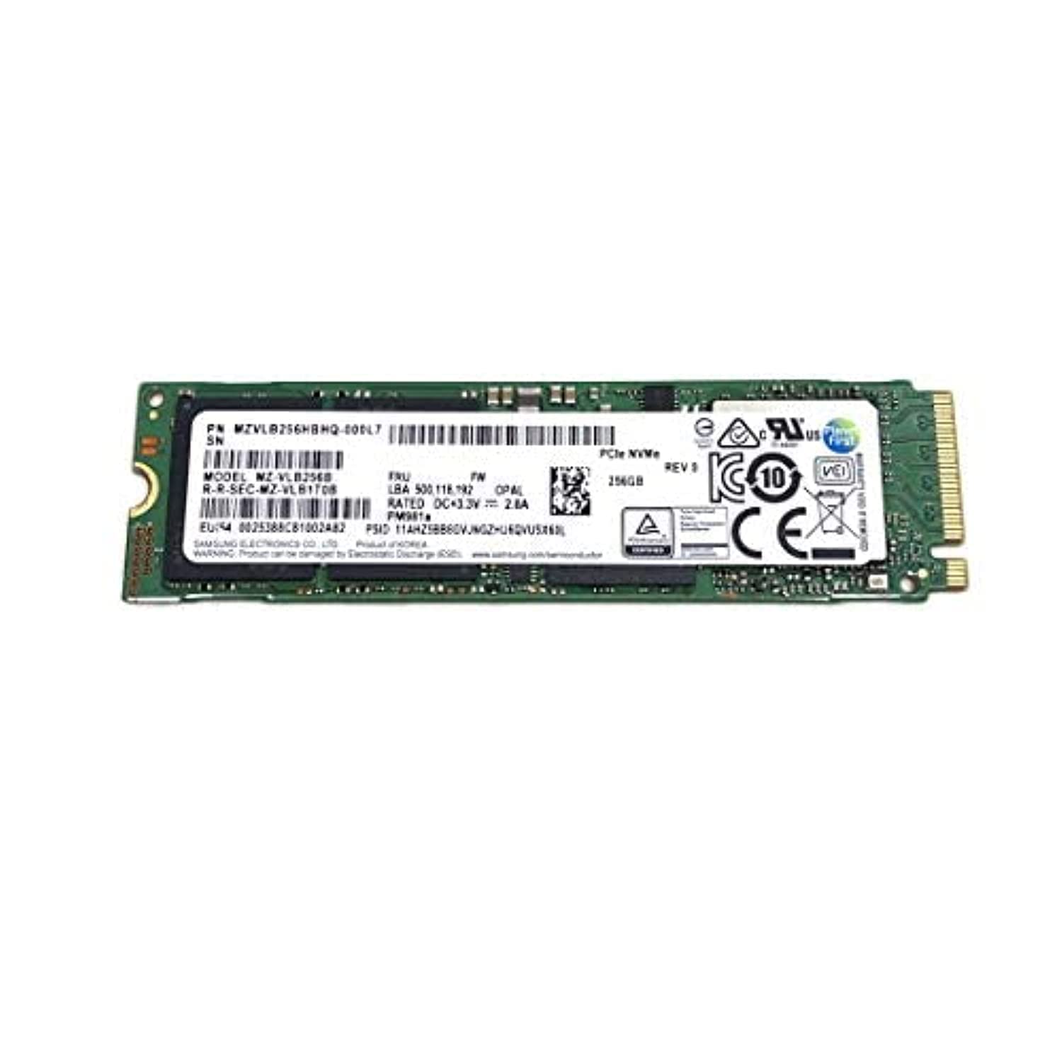 Samsung SSD 256GB PM981a M.2 2280 PCIe Gen3 x4 NVMe MZVLB256HBHQ SED Opal Solid State Drive並行輸入品