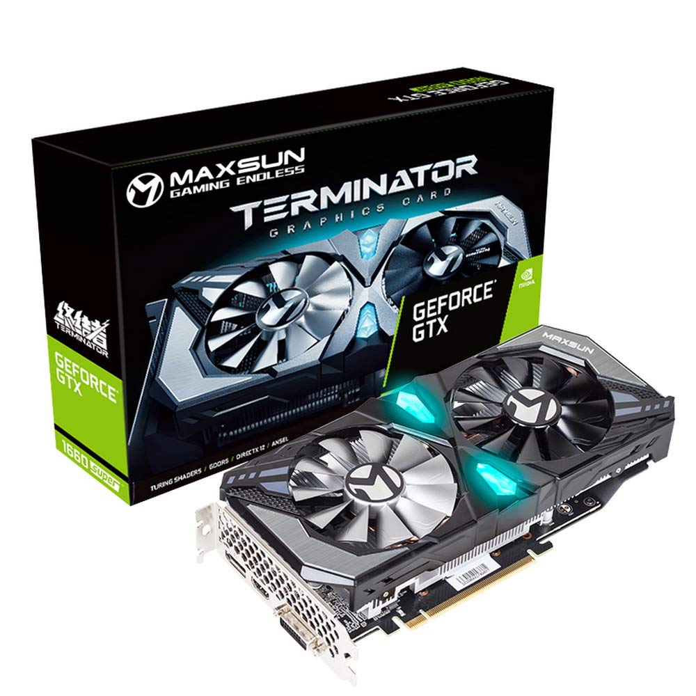 maxsun GeForce GTX 1660 スーパーターミネーター コンピューター ビデオ グラフィックカード GPU ゲ