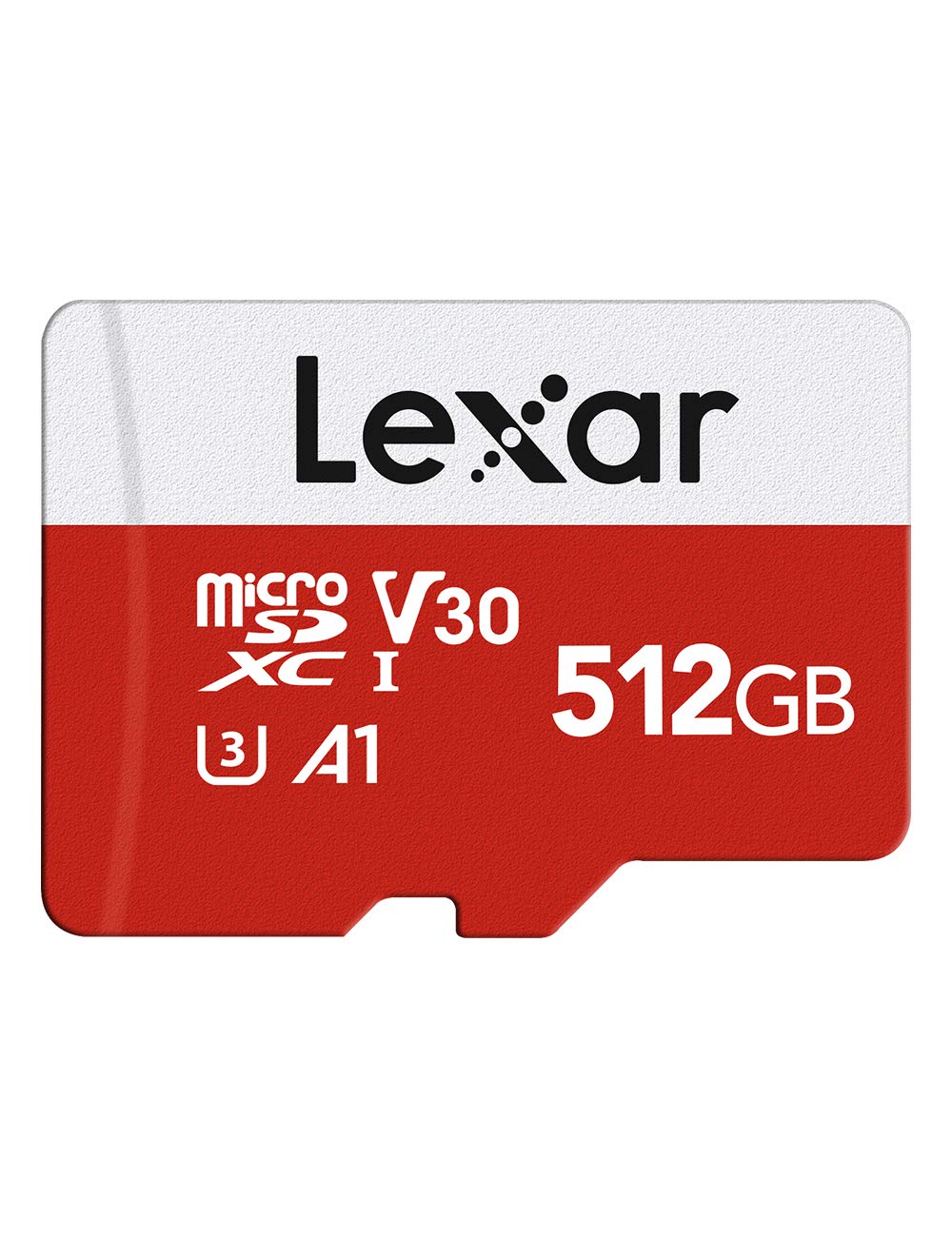 Lexar 512GB Micro SD Card microSDXC UHS-I Flash Memory Card with Adapter - Up to 100MBs A1 U3 Class10 V30 High Speed T