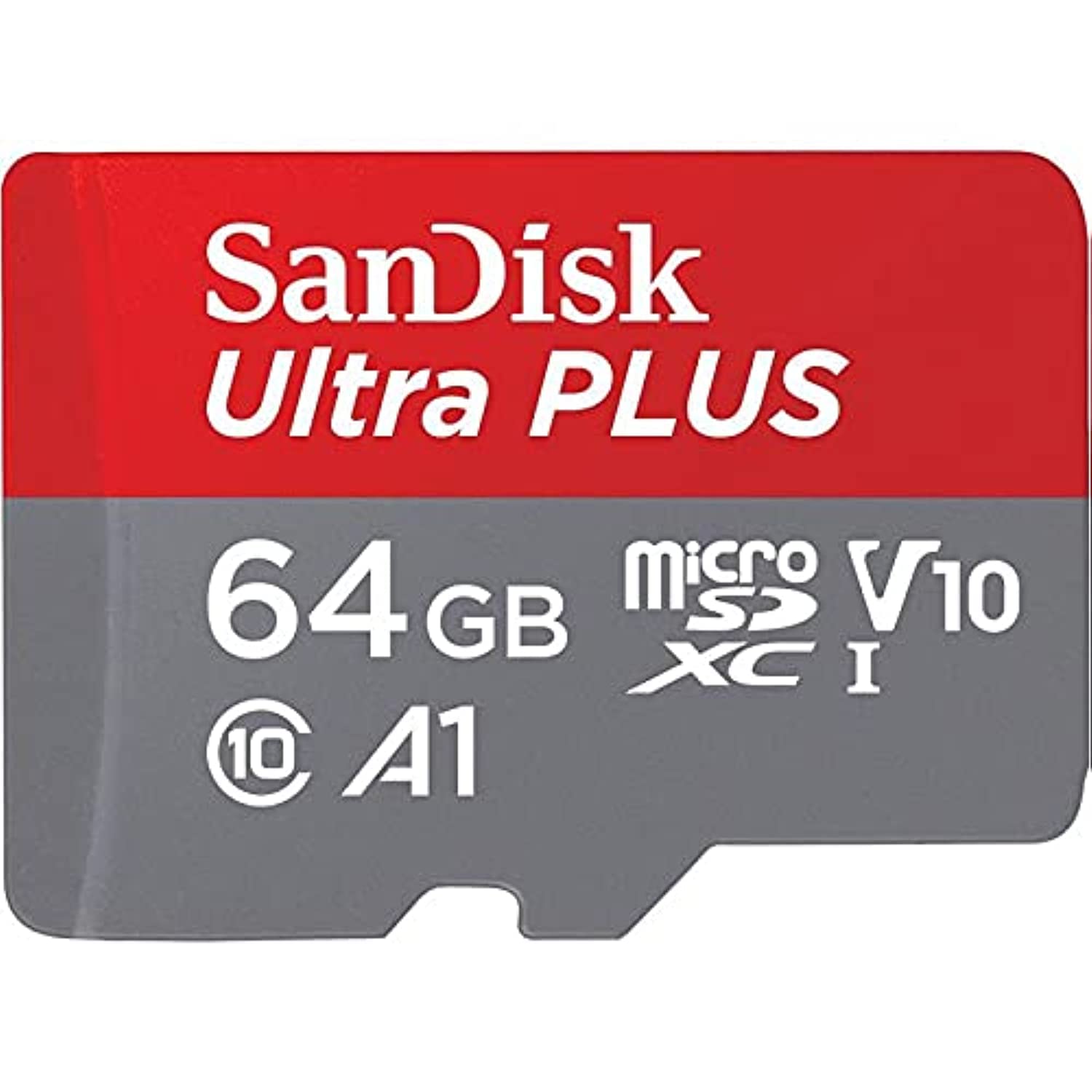 Sandisk Ultra Plus 64GB MicroSDXC UHS-I Card with Adapter 130MBs Class 10 U1 A1並行輸入品
