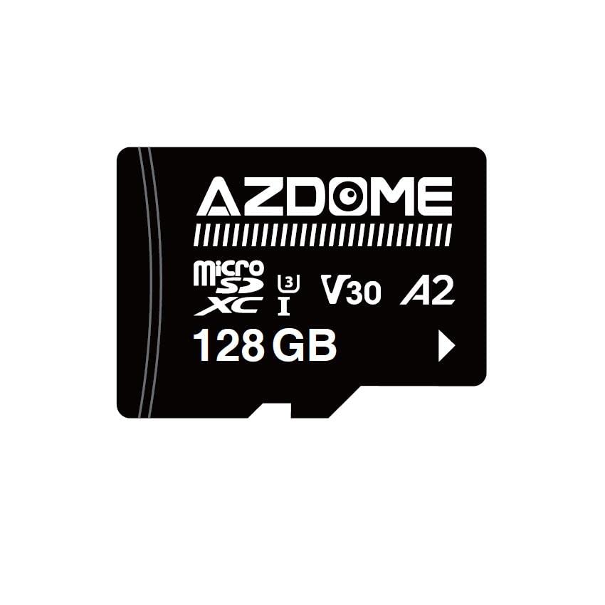 AZDOME 128GB Micro SD Card microSDXC Memory Card for AZDOME M550 M63 M300 M300S M27 M17 M01 Pro PG02S PG16S PG18S Dash Cam Fu