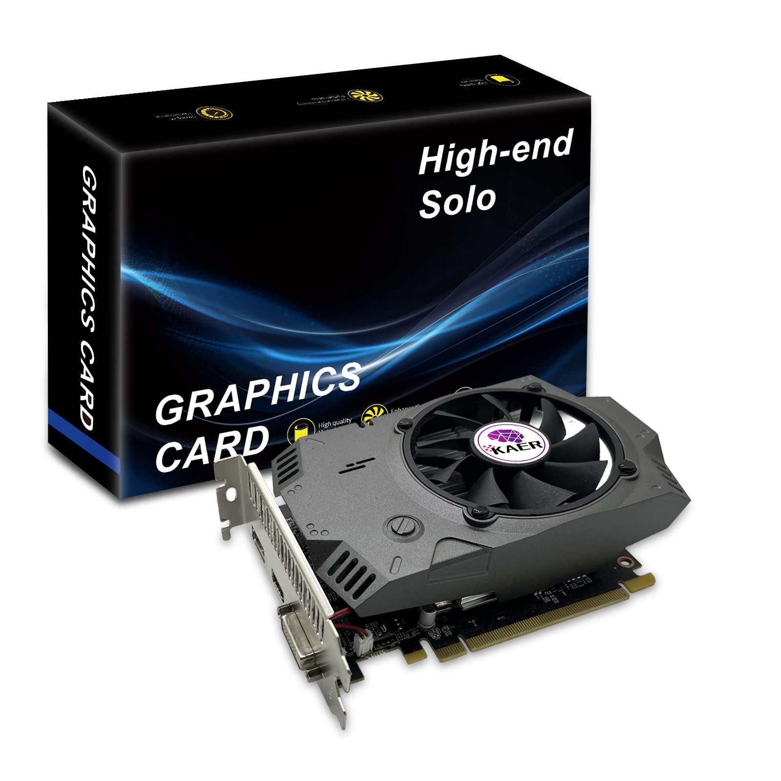 KAER AMD Radeon RX 550 Graphics Card 4GB GDDR5 128 Bit DirectX 12 PCI Express 3.0 X8 DP HDMI DVI-D Triple Links 4K Gaming PC