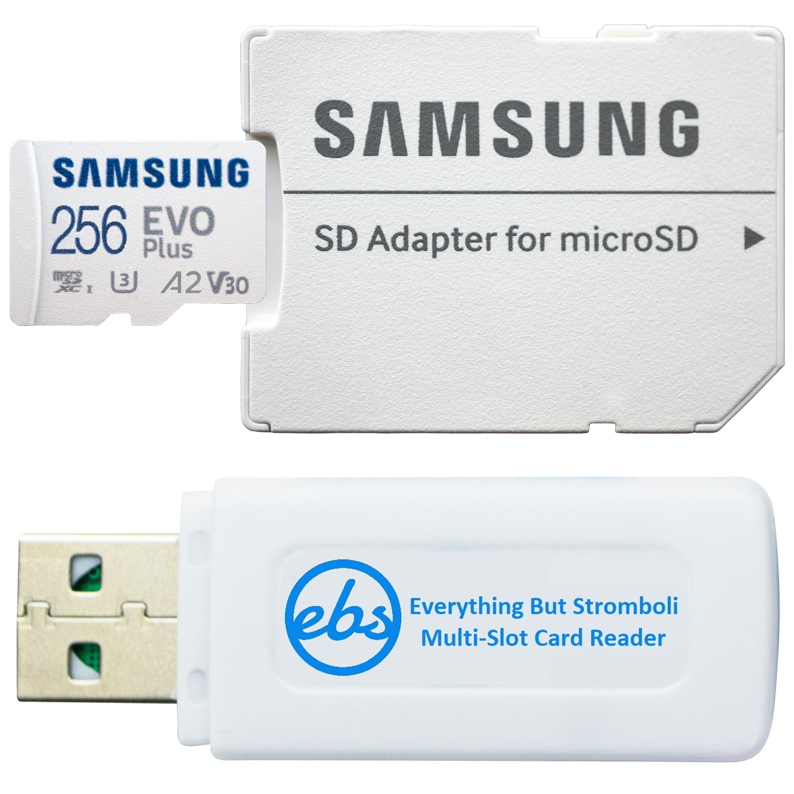 Samsung 256GB Micro SDXC EVO Plus Memory Card with Adapter Works with Samsung A22 A03 Core A03s Phone MB-MC256 Class 10 U