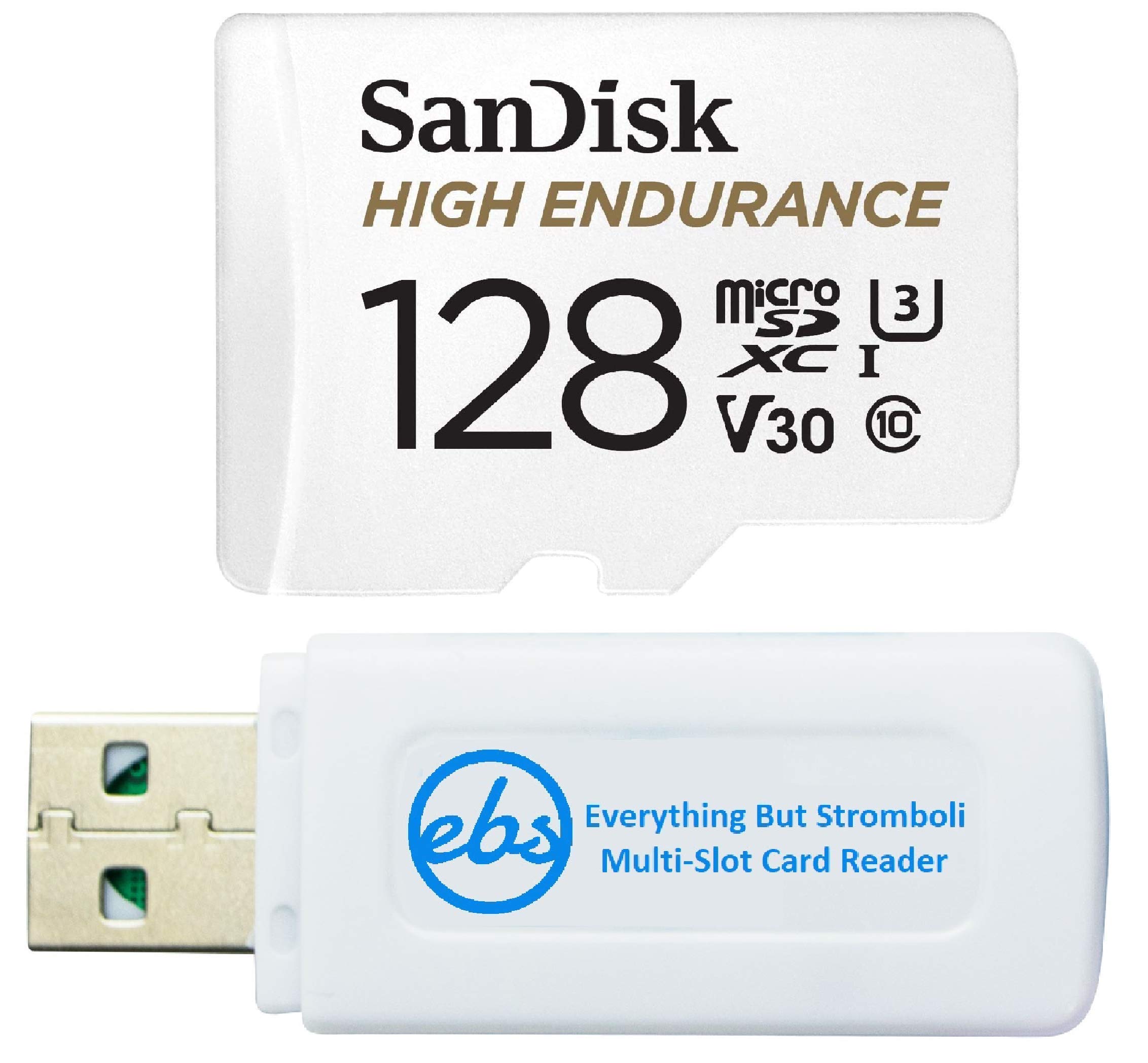 SanDisk High Endurance 128GB MicroSDXC Memory Card with Adapter Works with Rexing Dash Camera V1 V1-4K V5 V1GW SDSQQNR-12