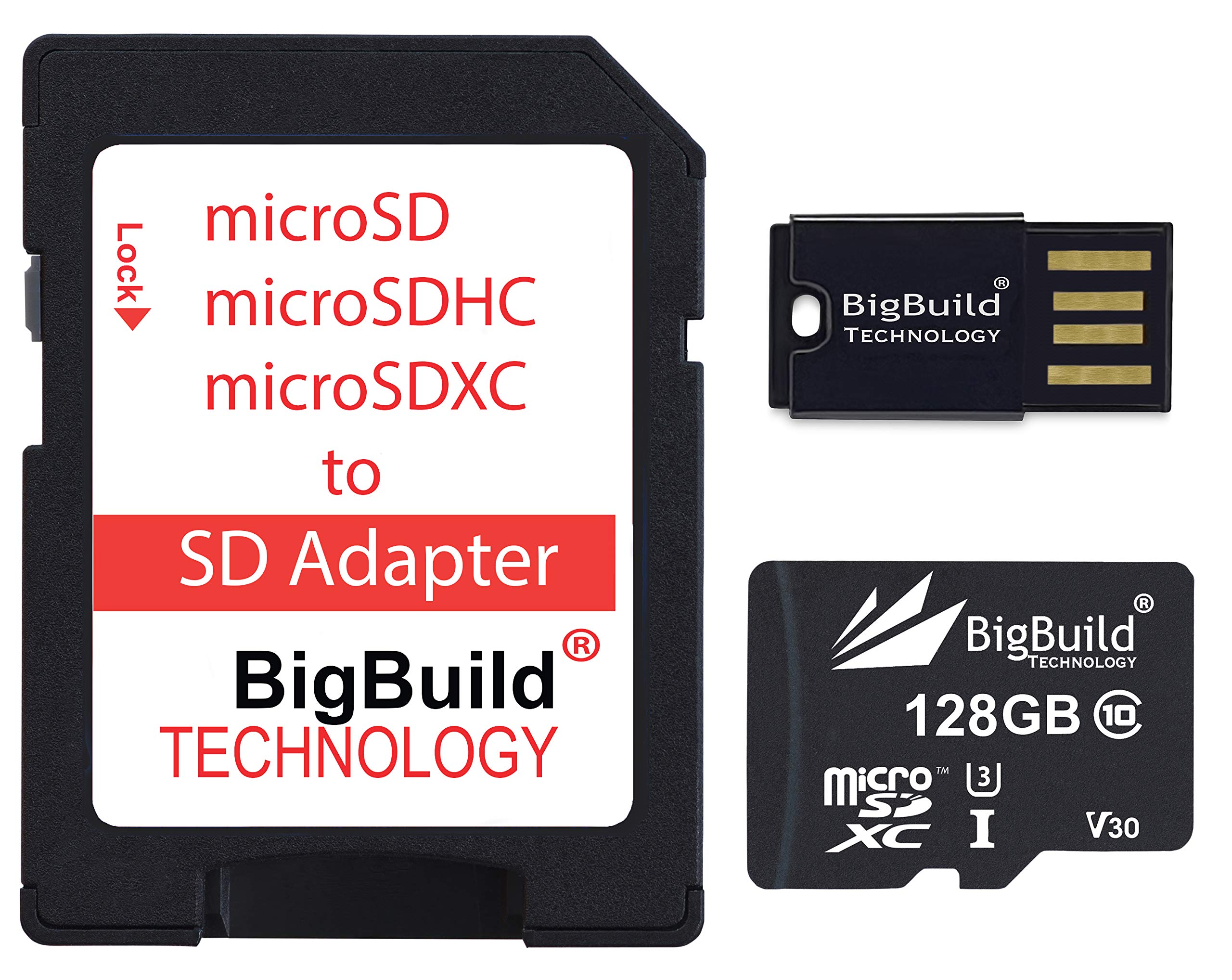 BigBuild Technology 128GB Ultra Fast 100MBs U3 microSDXC Memory Card for Samsung Galaxy A01A01 Core A02A02s A03A03sA03