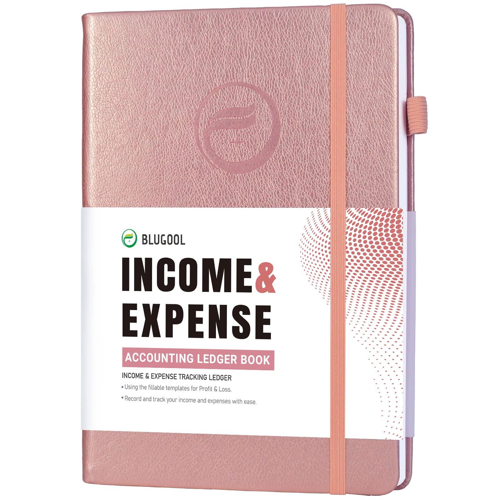 Undated Income Expense Tracker Accounting Ledger Book Hardcover Bookkeeping Record Book for Personal Finance Small Busin