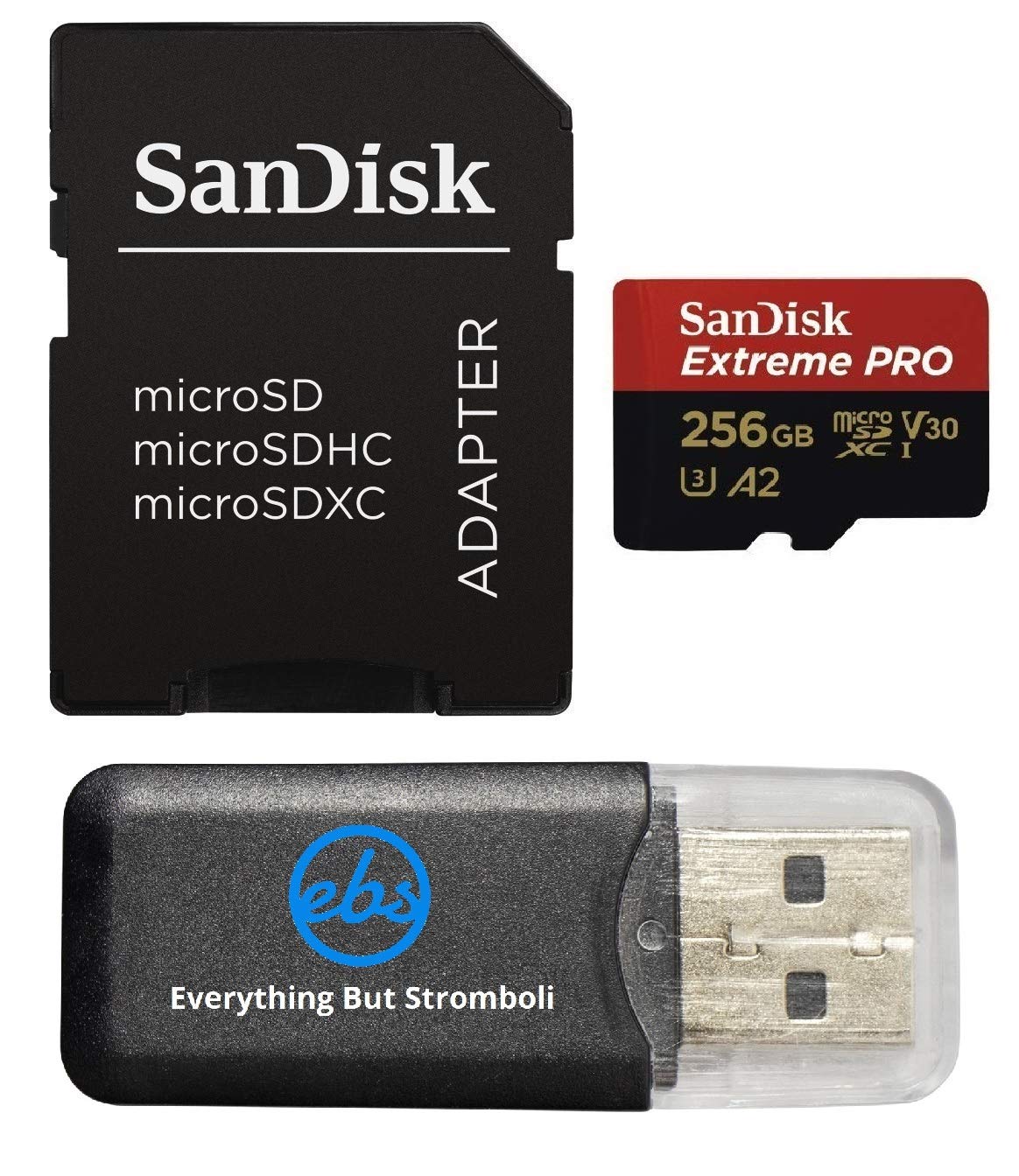 SanDisk Extreme Pro 256GB MicroSD Memory Card Works with Insta360 ONE RS 1-Inch 360 One X3Action Camera SDSQXCD-256G-GN6MA