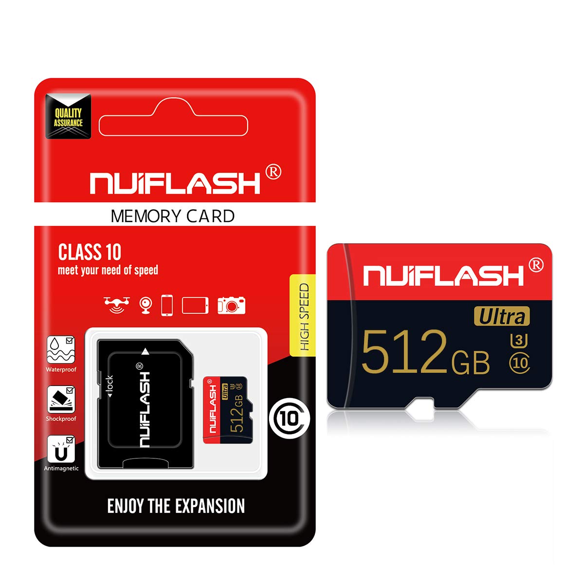 512GB Micro SD Card SD Adapter High Speed for GOPRO Class 10 Flash Memory Card 512GB TF Card for Android SmartphoneDigital