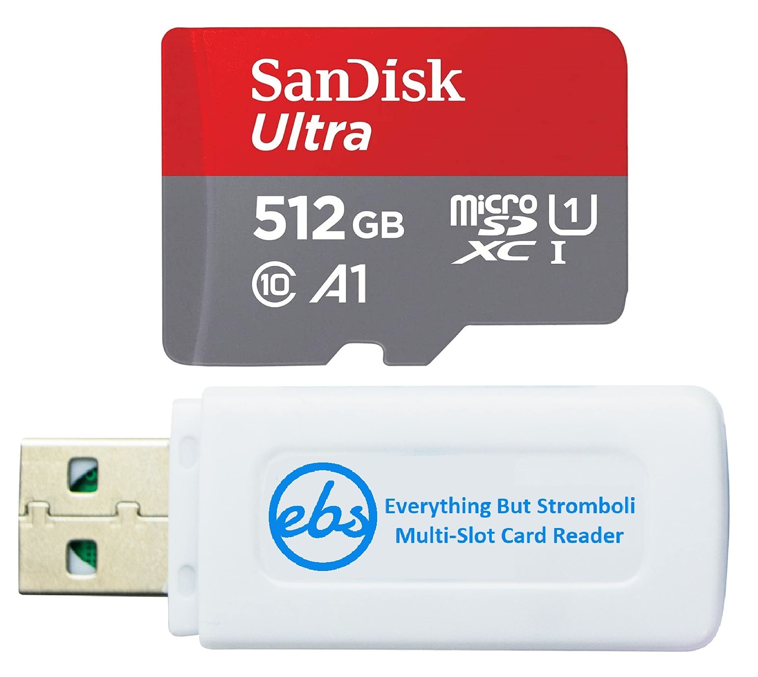 SanDisk 512GB Ultra MicroSDXC Memory Card Works with Motorola Smart Phone Moto G13 Moto G13 Moto G23 SDSQUAC-512G-GN6MN U