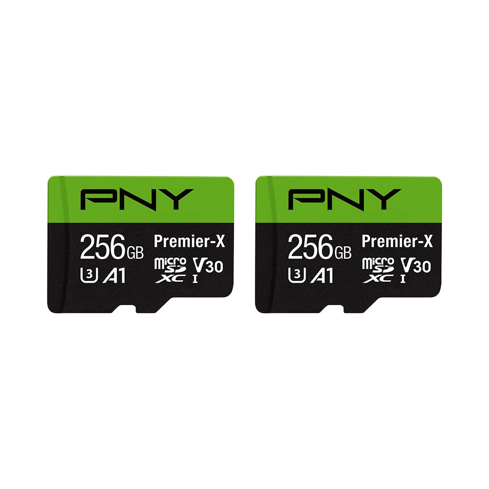 PNY 256GB Premier-X Class 10 U3 V30 microSDXC Flash Memory Card 2-Pack並行輸入品