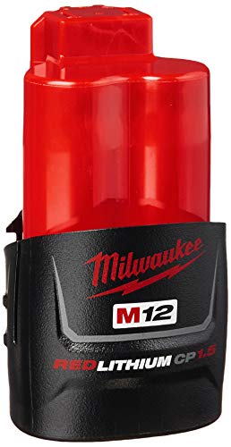 Milwaukee 48-11-2401 Genuine OEM M12 REDLITHIUM 12 Volt 1.5 Amp Compact Lithium Ion Battery with Overload Protection for Cord