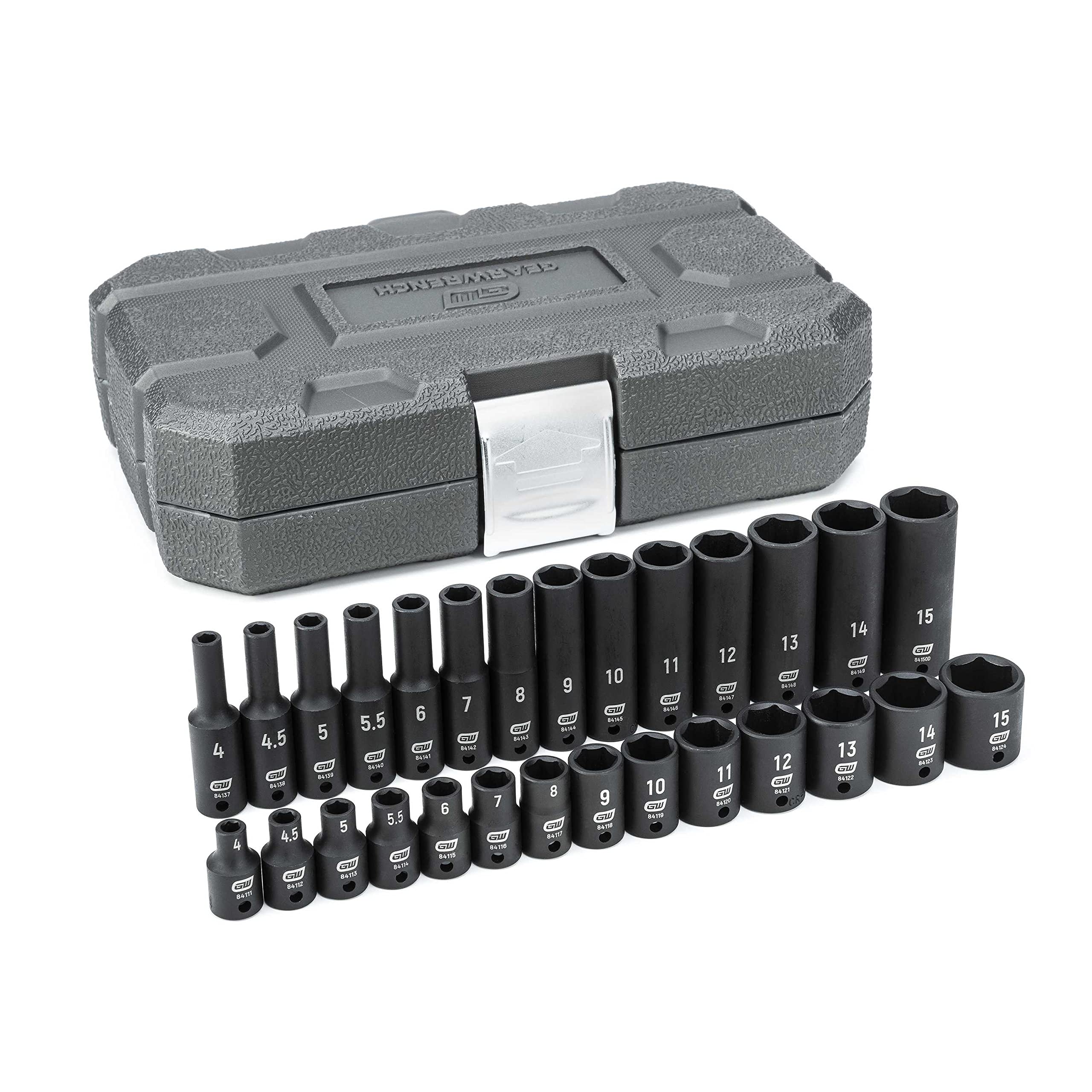 GearWrench 84901 14-Inch Drive Impact Socket Set Metric 28-Piece by Apex Tool Group並行輸入品