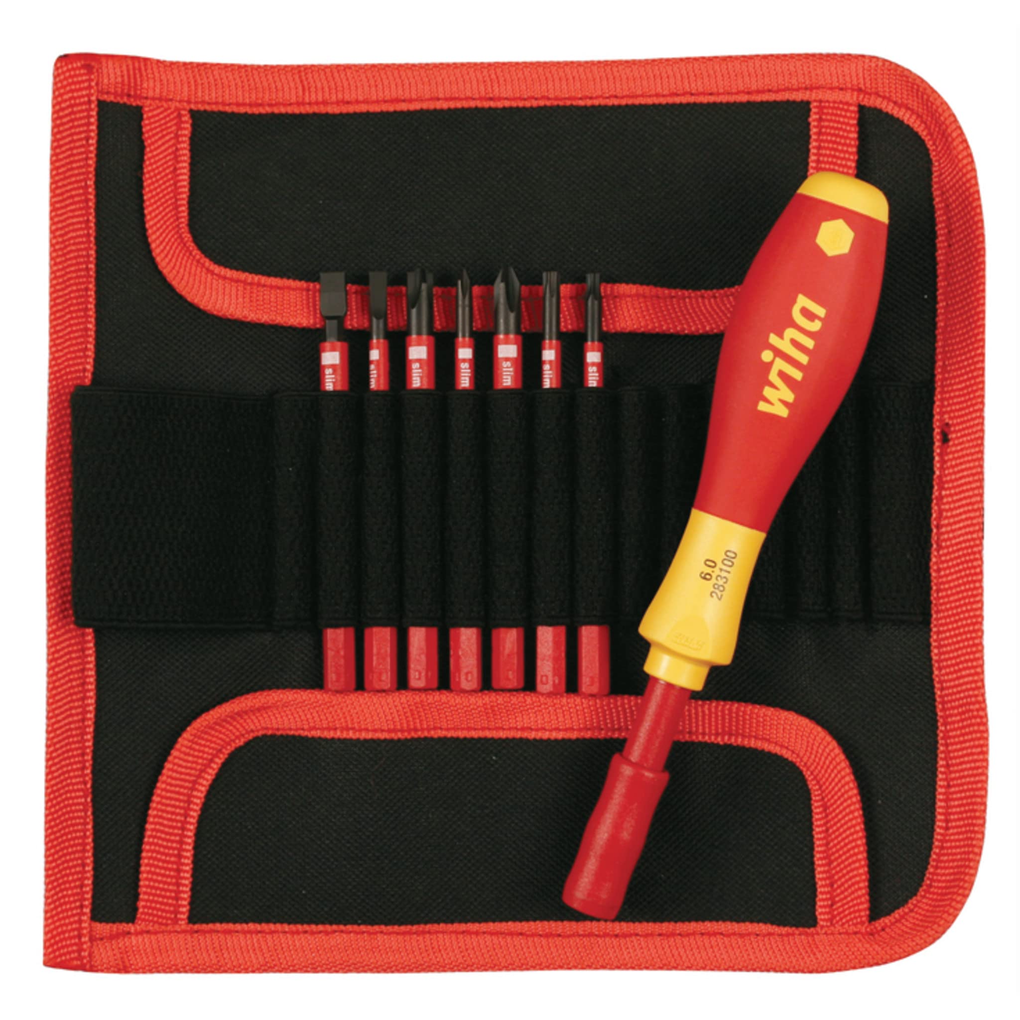 Wiha 28391 Insulated SlimLine Interchangeable Set Includes Handle with Pouch 8-Piece by Wiha並行輸入品