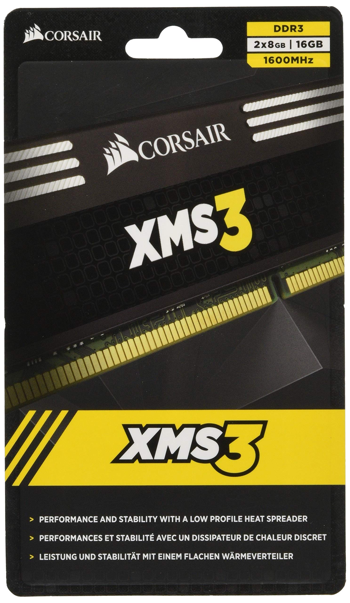 CORSAIR XMS Series デスクトップ用 DDR3 メモリー16GB 8GB2枚組 CMX4GX3M2A1600C11並行輸入品