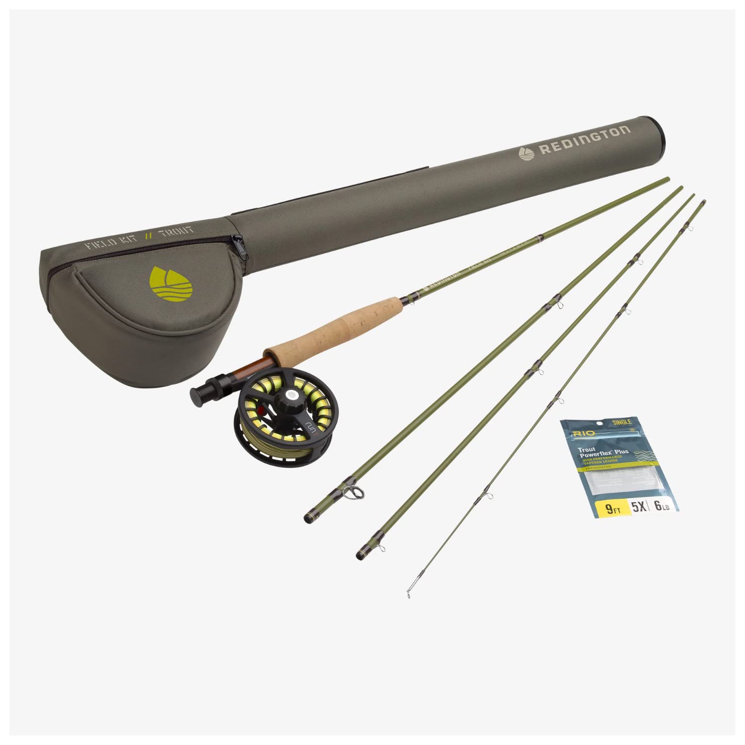 Redington Trout Fly Fishing Field Kit 9 Medium-Fast Action Rod and Run Reel Trout Fly Line Carrying Case並行輸入品