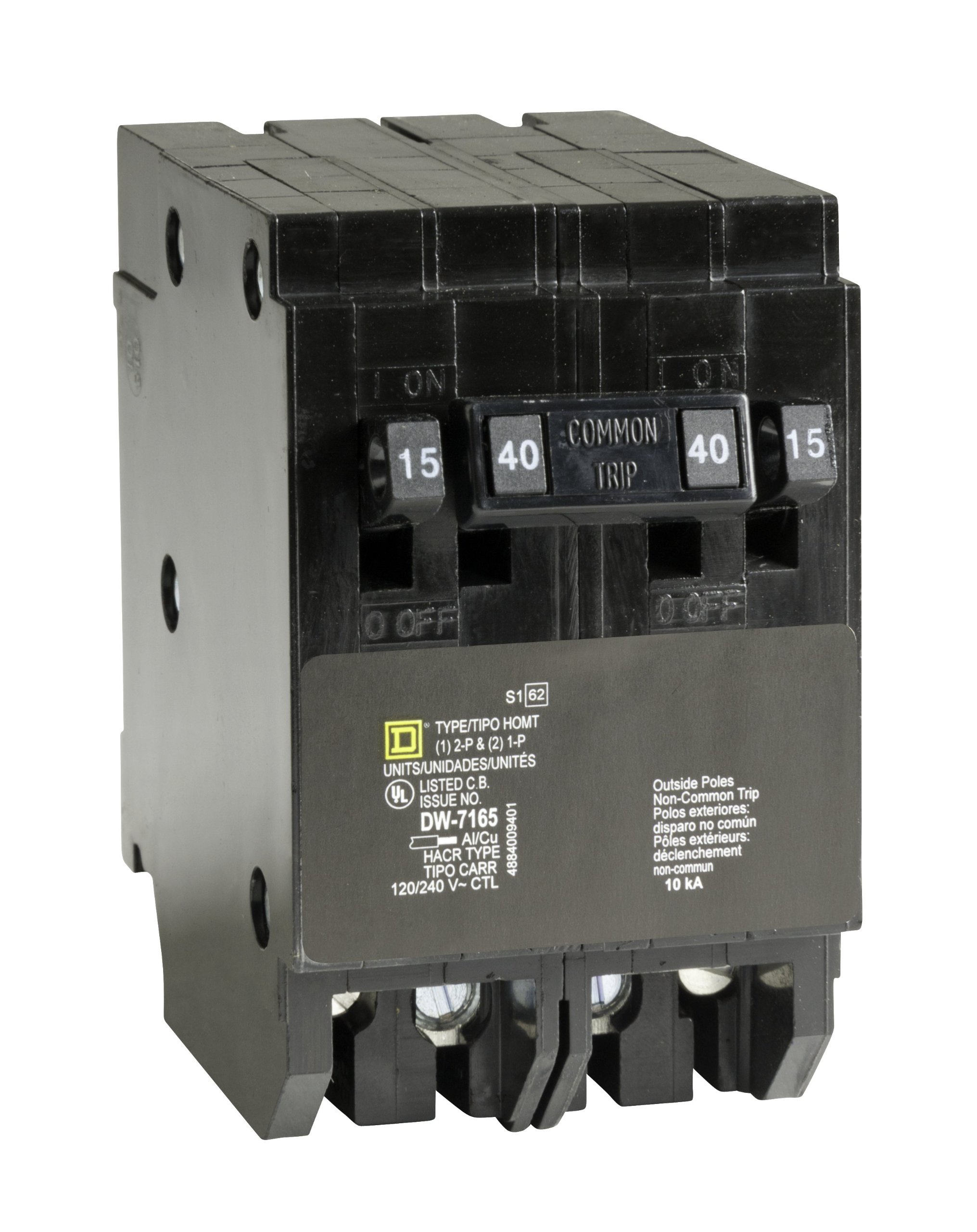 Square D by Schneider Electric homt1515240cp Homeline 215-amp単極140-amp two-poleクアッド回路ブレー