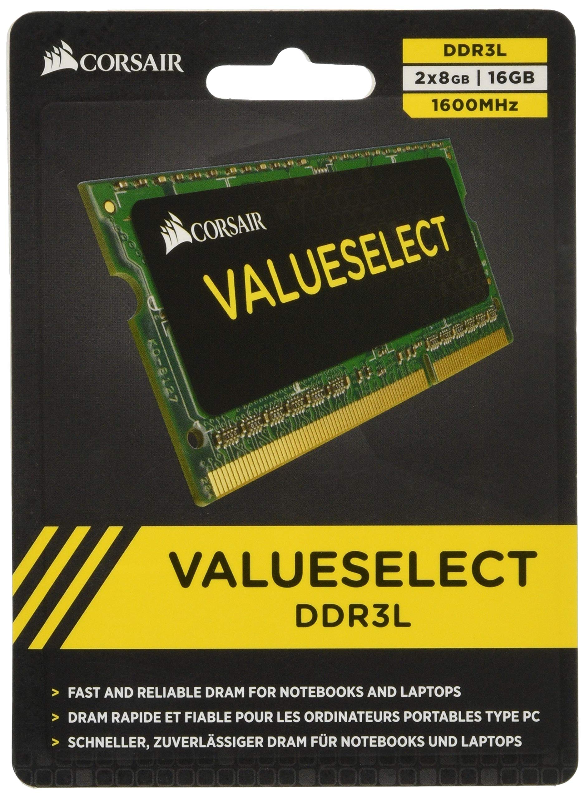 CORSAIR DDR3 SO-DIMM メモリモジュール Value Select Series 8GB2枚キット CMSO16GX3M2C1600C11並行輸入品