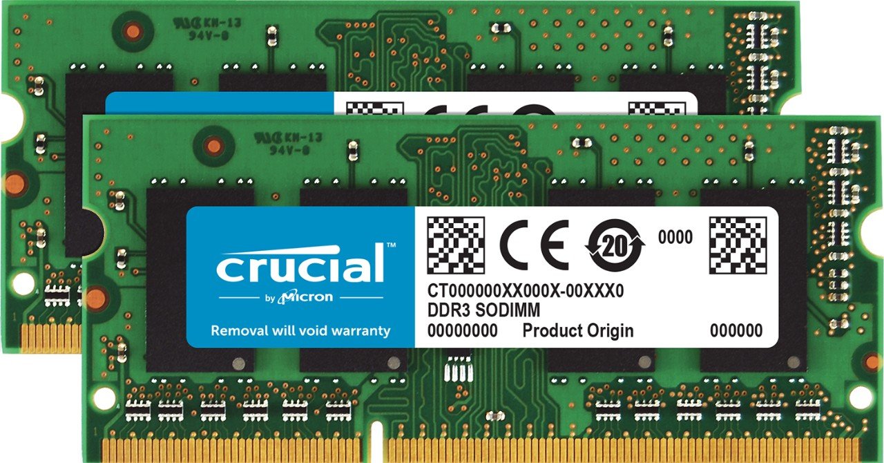 Crucial Micron製Crucialブランド DDR3 1866 MTs PC3-14900 16GB Kit 8GBx2 CL13 SODIMM 204pin 1.35V1.5V CT2KIT102464