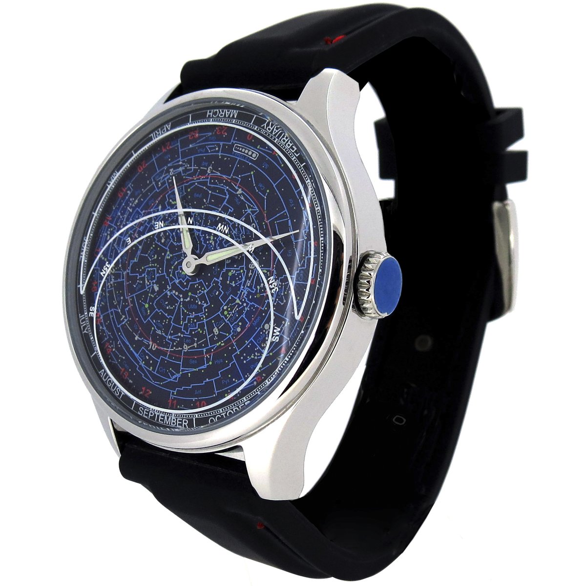 Astro II Constellation Watch - Planisphere and Astronomy Celestial Timepiece並行輸入品