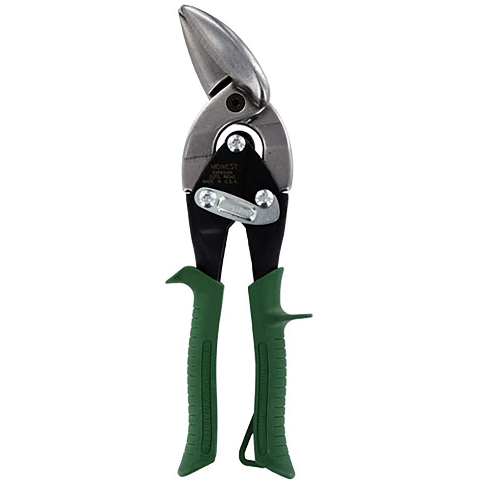 MIDWEST Aviation Snip - Right Cut Offset Stainless Steel Cutting Shears with Forged Blade KUSHN-POWER Comfort Grips - MWT-