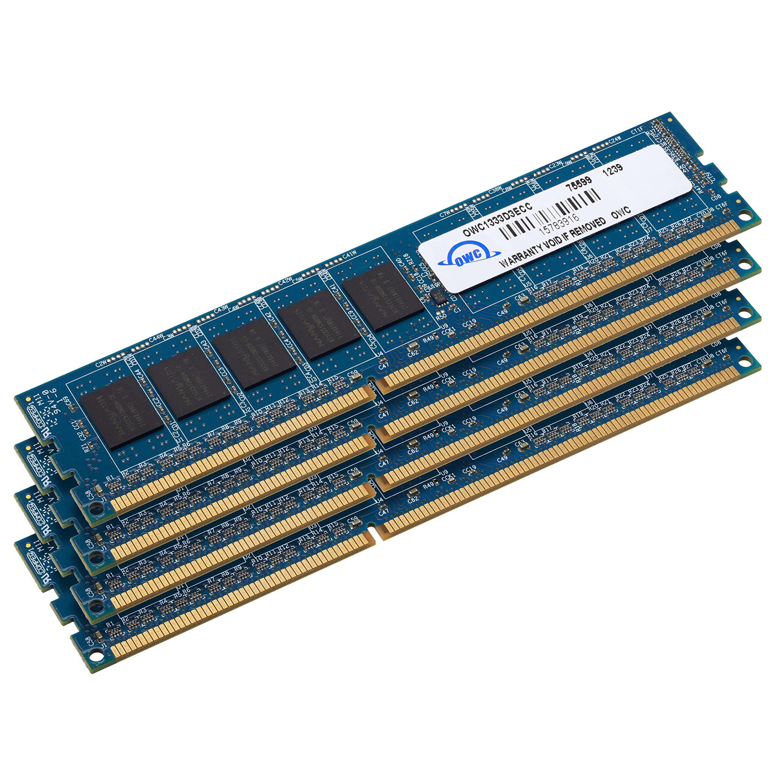OWC 32.0GB 4X 8GB DDR3 ECC PC10600 1333MHz SDRAM ECC Compatible with Mac Pro OWC1333D3W8M32K並行輸入品