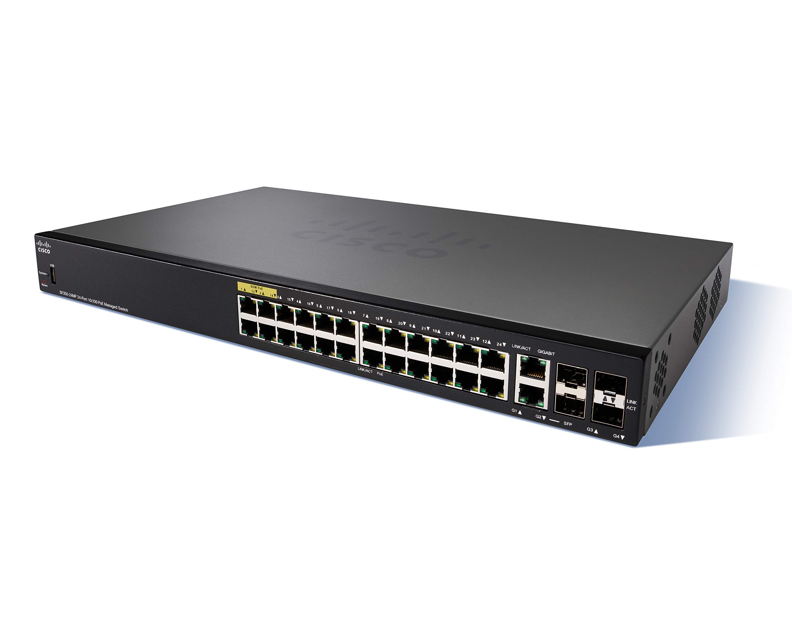 Cisco Refresh SF300-24MP 24-Port 10100 Max-PoE Managed Switch SF300-24MP-K9NA-RF Remanufactured並行輸入品