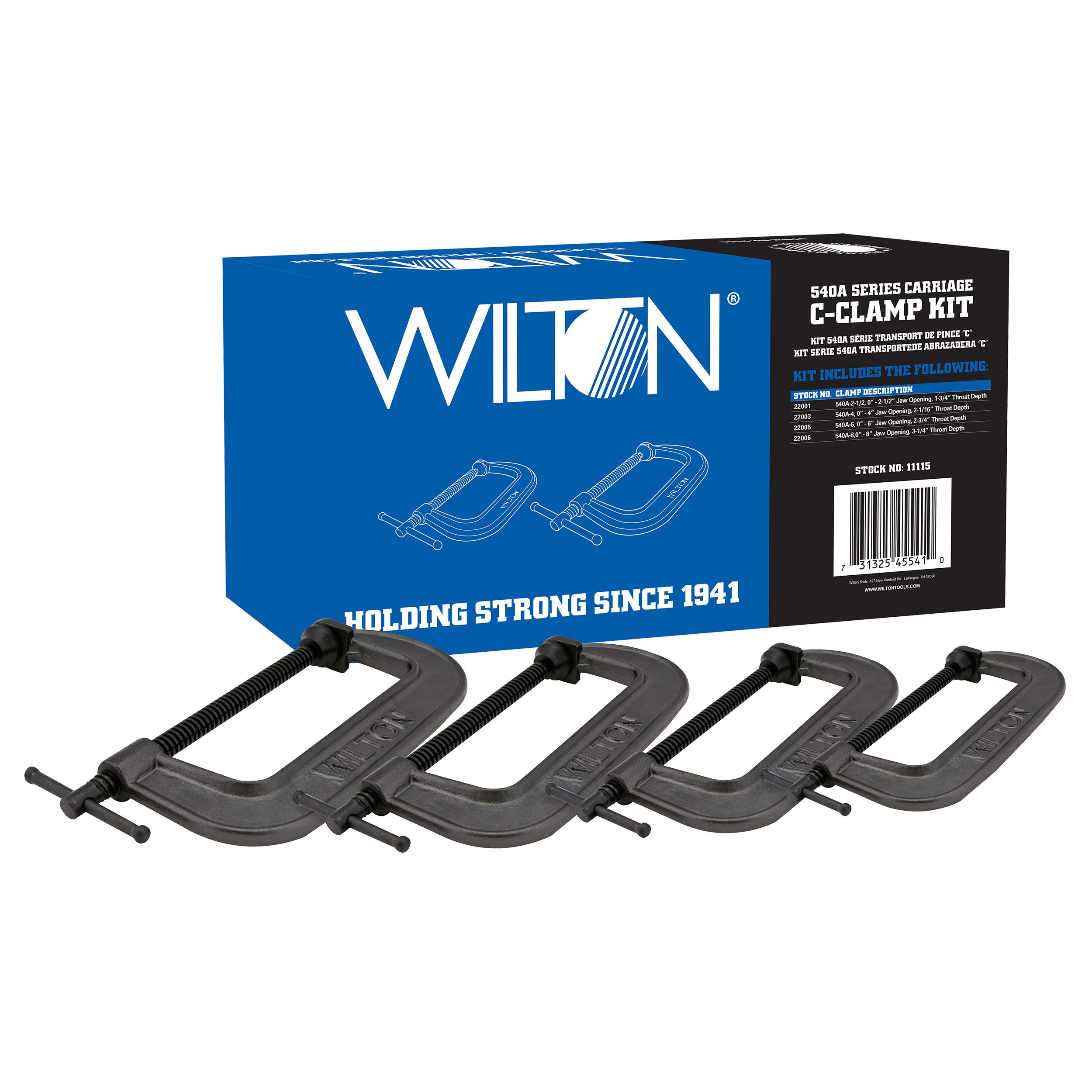 Wilton 11115 540 Amp Series Carriage C-Clamp Kit並行輸入品