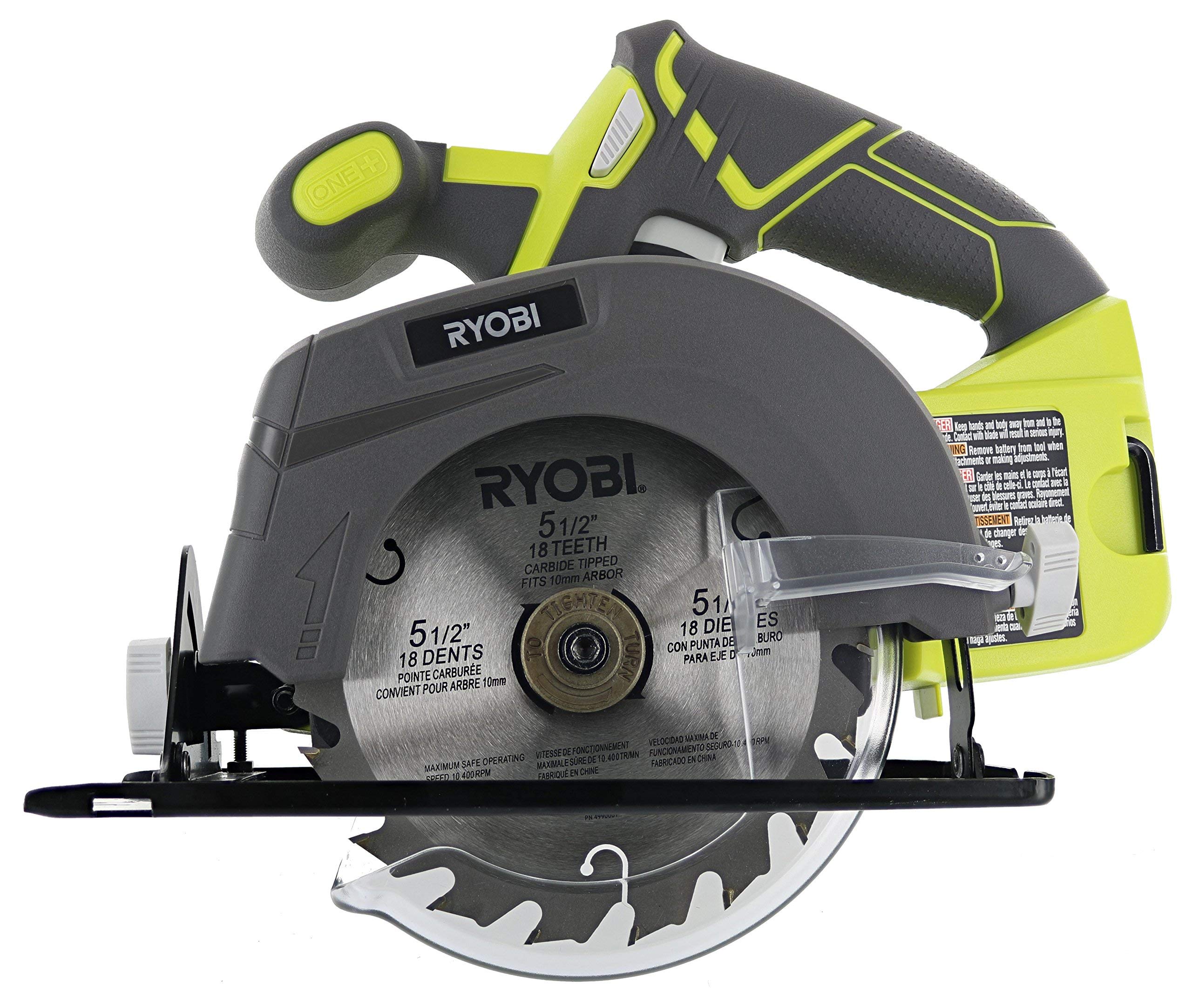 Ryobi One P505 18V Lithium Ion Cordless 5 12 4700 RPM Circular Saw Battery Not Included Power Tool Only Green並行輸