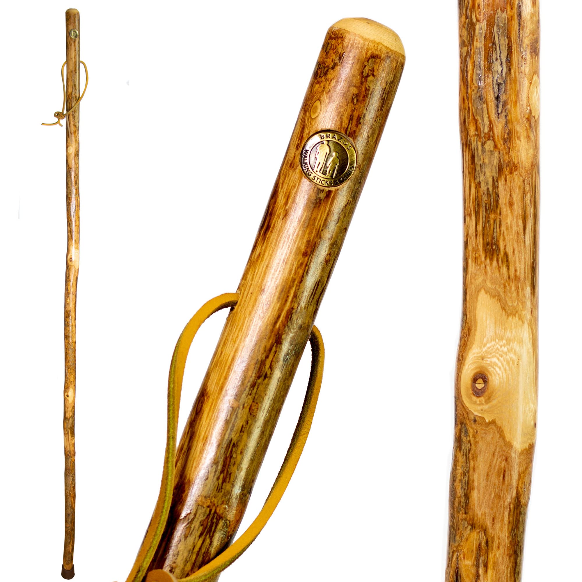 Brazos Rustic Wood Walking Stick Hardwood Traditional Style Handle for Men Women Made in The USA 41並行輸入品