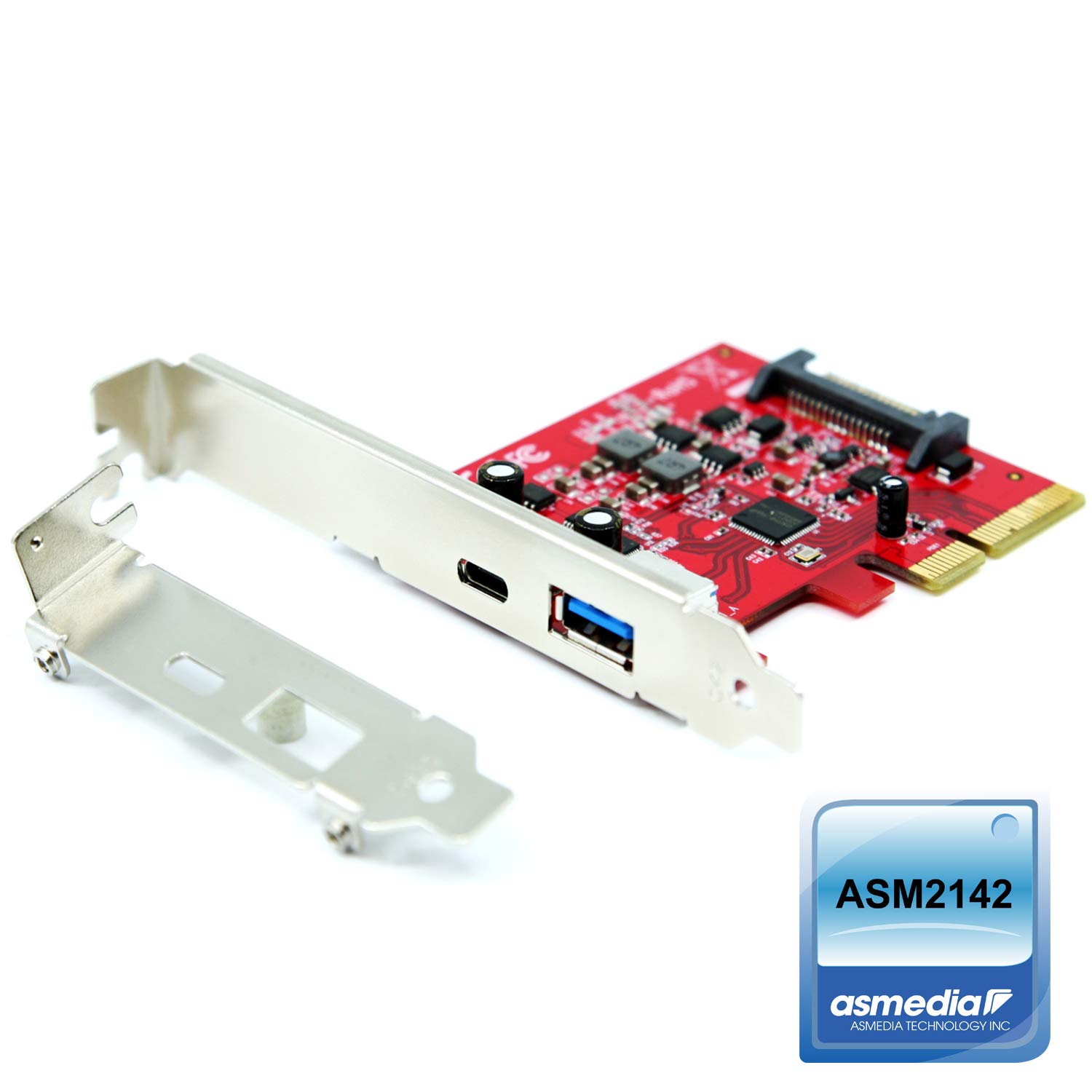 Fantom Drives PCIe USB 3.1 Gen 2 10Gbps Type-C タイプAホストアダプター - Asmedia 2142チップセット並行輸
