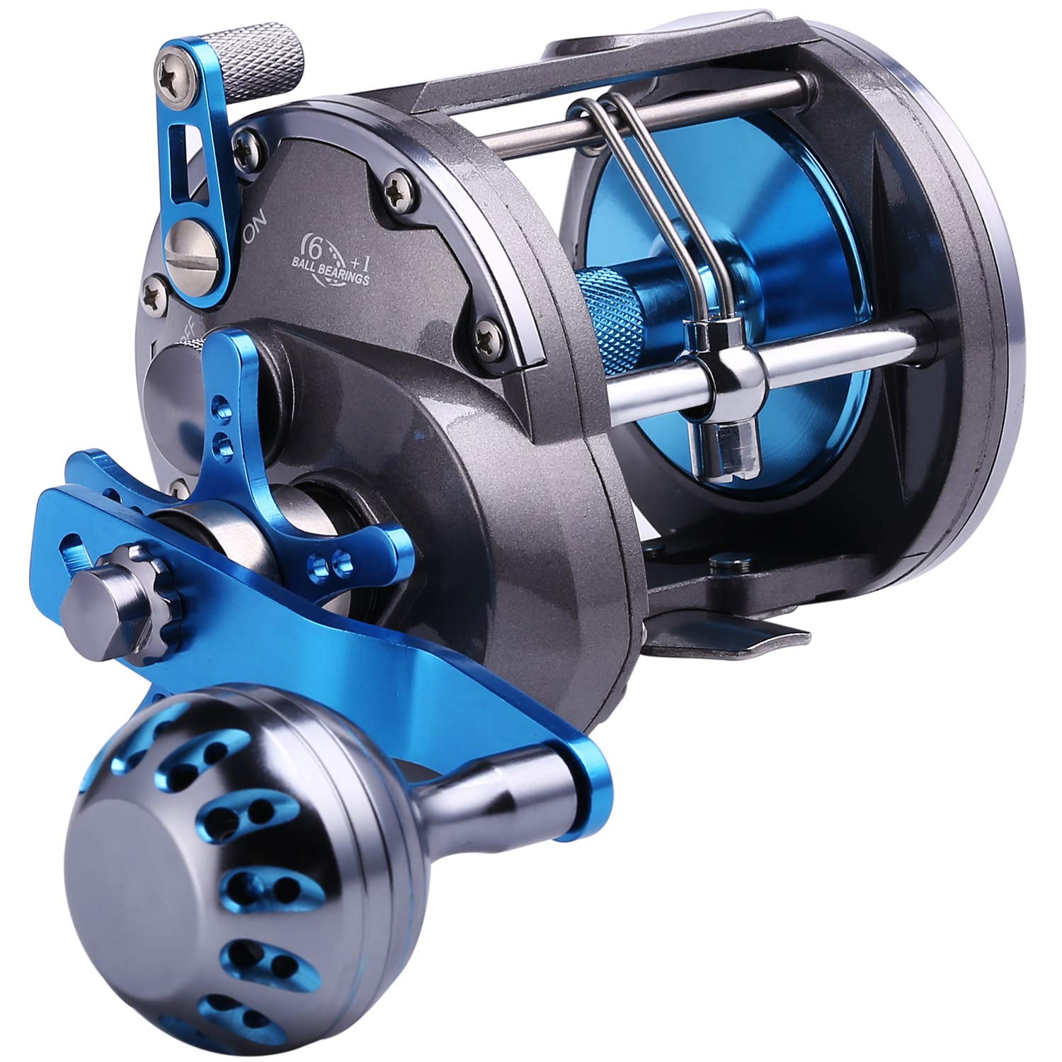 ZF-SHA4000 Right Handed - Sougayilang Line Counter Trolling Reel Conventional Level Wind Fishing Reel並行輸入品