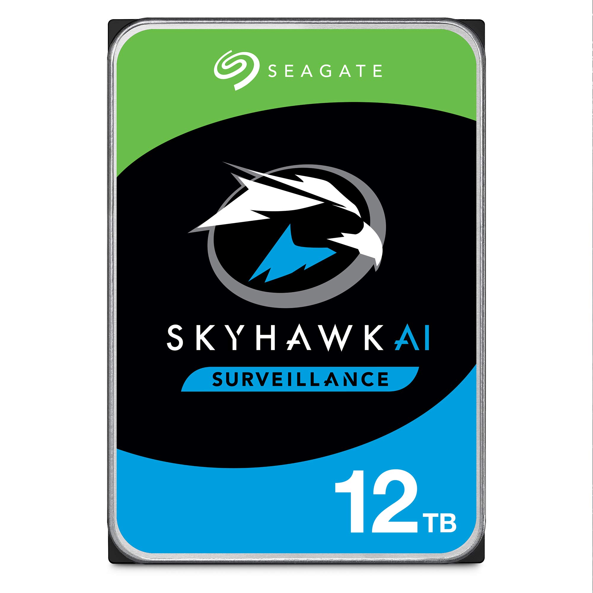 Seagate Skyhawk AI 12TB Video Internal Hard Drive HDD 3.5 Inch SATA 6Gbs 256MB Cache for DVR NVR Security Camera System