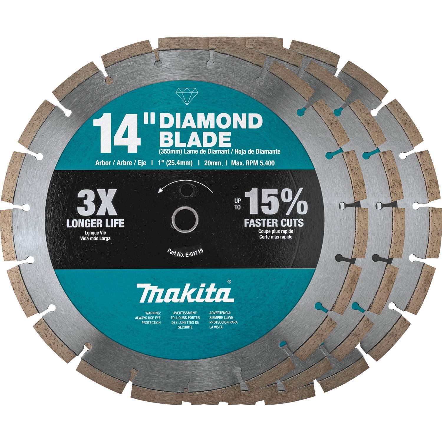 Makita B-69646 14 Diamond Blade Segmented General Purpose Contractor 3Pk並行輸入品