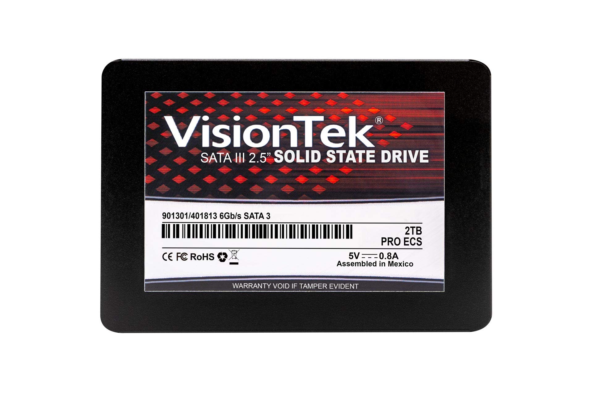 VisionTek 2TB PRO ECS 7mm 2.5 Inch SATA III Internal Solid State Drive with 3D TLC NAND Technology for Desktop Computers Lap