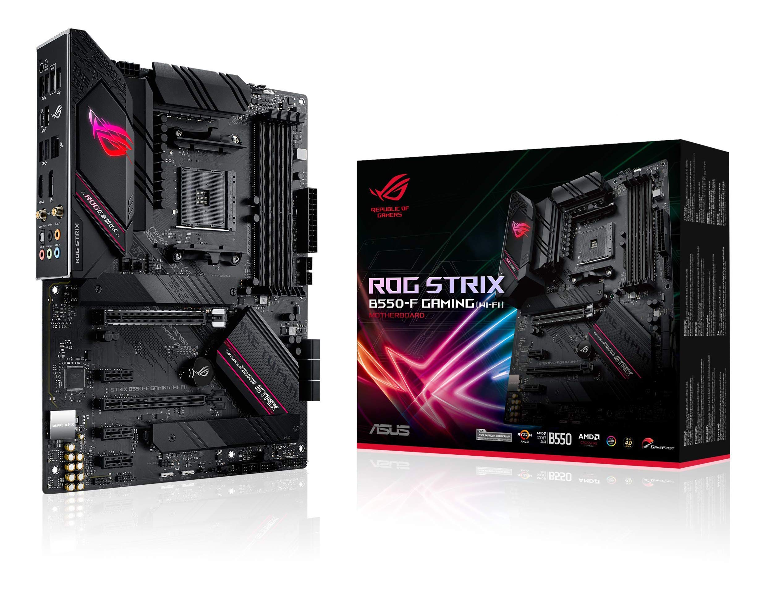 ASUS ROG Strix B550-F Gaming Wi-Fi 6 AMD AM4 3rd Gen Ryzen ATX Motherboard並行輸入品