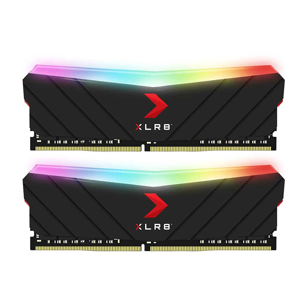 PNY 16GB 2x8GB XLR8 ゲーミング Epic-X RGB DDR4 3200MHz デスクトップメモリ RAM MD16GK2D4320016XRGB並行