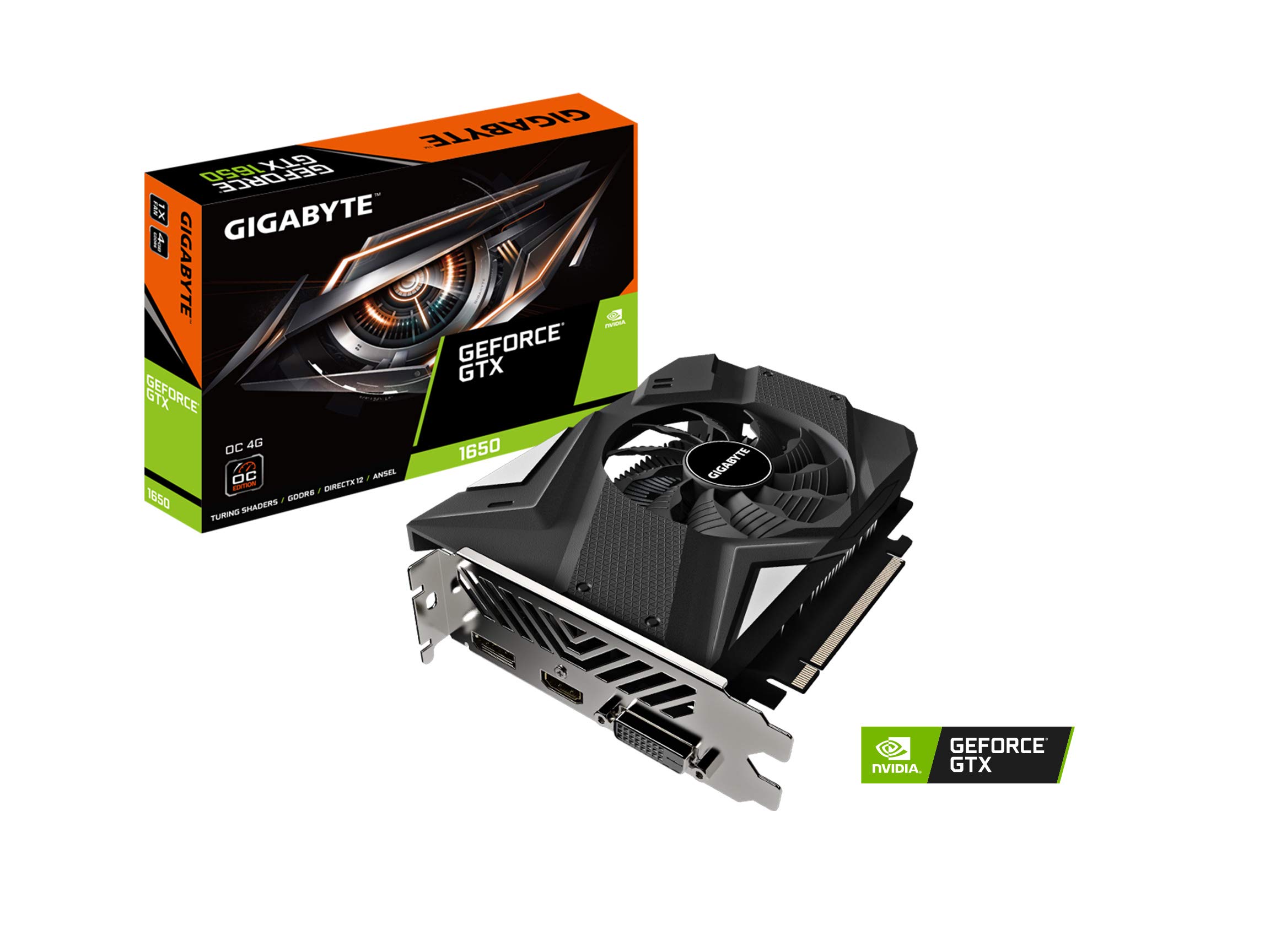 Gigabyte GeForce GTX 1650 D6 OC 4G グラフィックカード 170mm コンパクトサイズ 4GB 128-Bit GDDR6 GV-N1656OC-4G